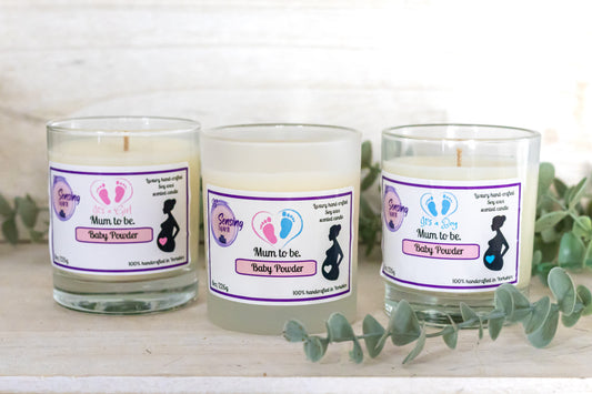 Personalized Baby Shower Candle - Baby Powder Scent